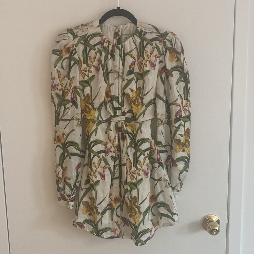 Agua by Agua Bendita floral print dress with cutouts XS